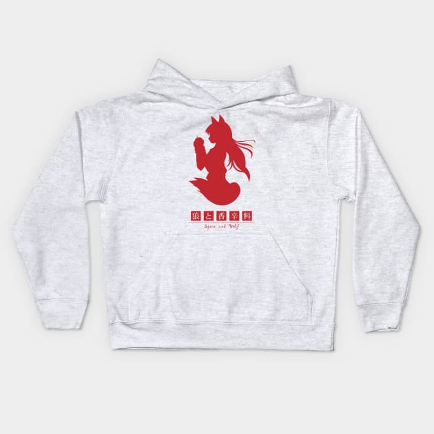 Spice and Wolf Red Kids Hoodie by Tazlo